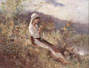 Peasant Woman Sitting in the Grass, Nicolae Grigorescu